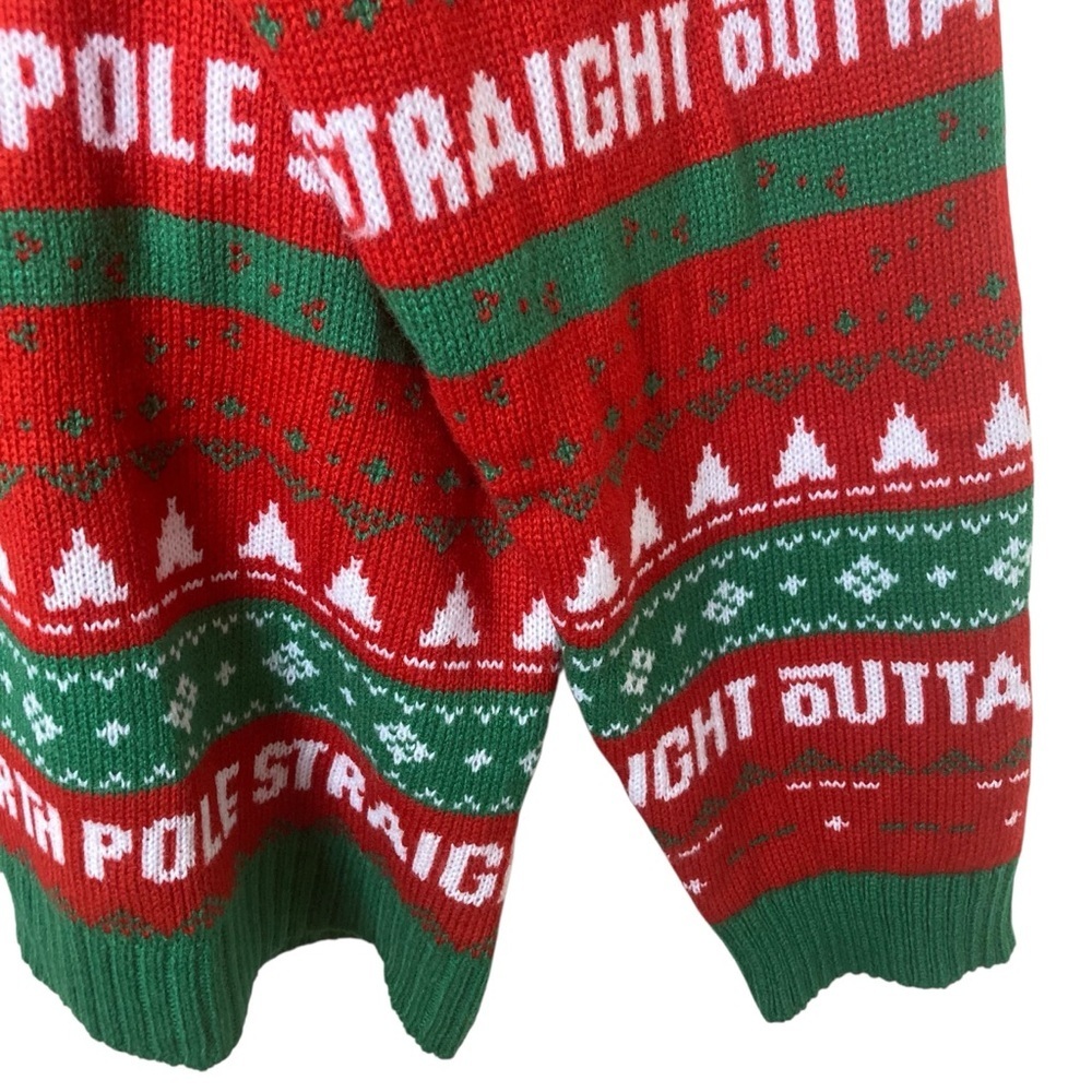 Rudolph the Red Nosed Reindeer Christmas Sweater 2XL Straight Outta North Pole - Picture 4 of 14